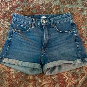 High rise jean shorts
